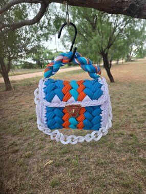 Handmade crochet handbag